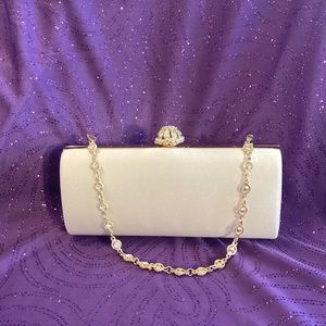 Small satin cocktail clutch